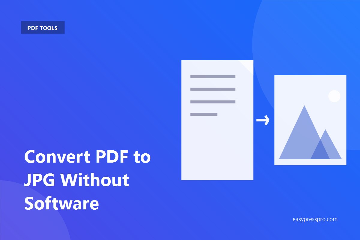 How to convert PDF to JPG without installing software