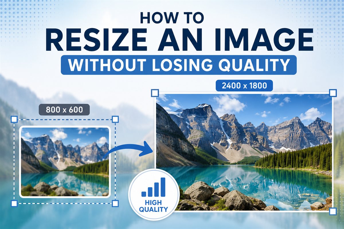 How to resize an image without losing quality